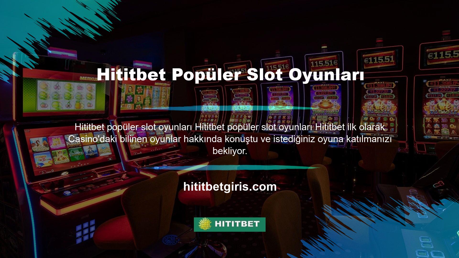 En popüler slot oyunlarına sahip web sitelerinde bulabilirsiniz